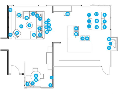 Online Designer Combined Living/Dining Floorplan