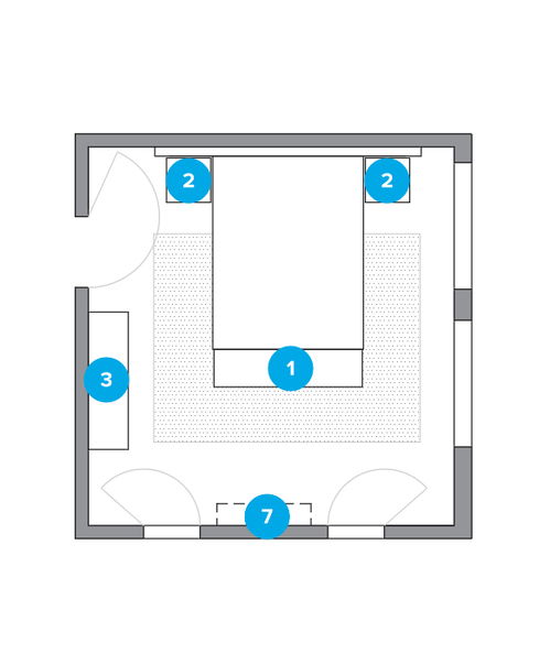 Online Designer Bedroom Floorplan