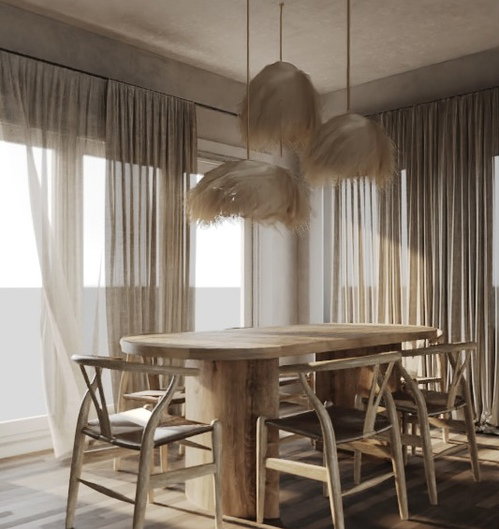 Wabi Sabi Interior Design  Rendering thumb