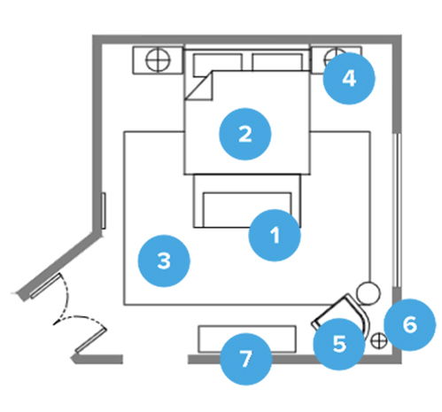 Online Designer Bedroom Floorplan