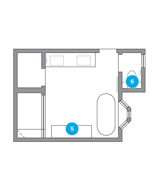 Online Designer Bathroom Floorplan