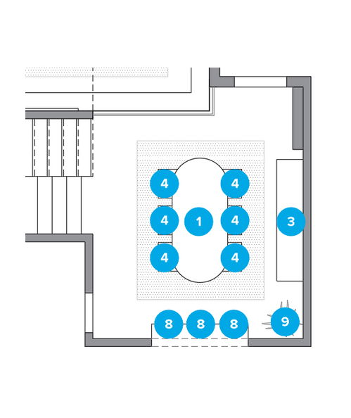 Online Designer Dining Room Floorplan