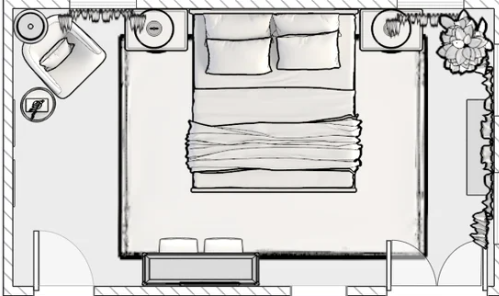 Online Designer Bedroom Floorplan