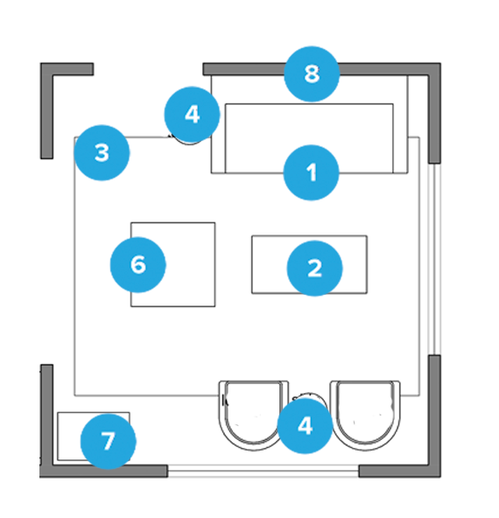 Online Designer Living Room Floorplan
