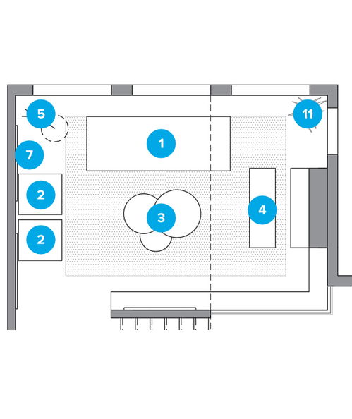 Online Designer Living Room Floorplan