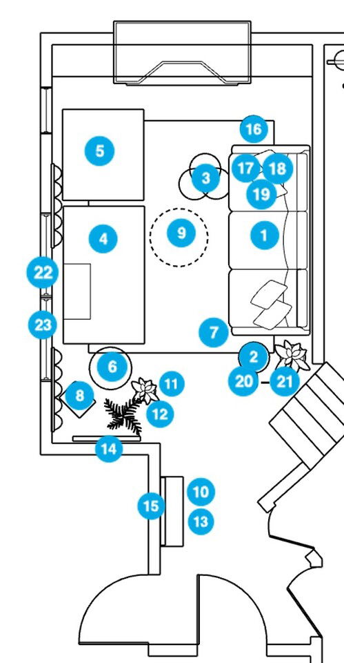 Online Designer Living Room Floorplan