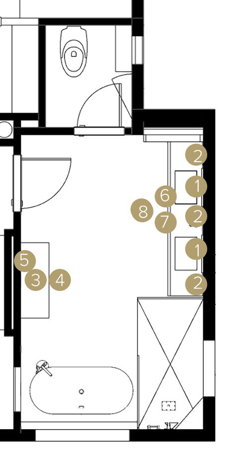 Online Designer Bathroom Floorplan