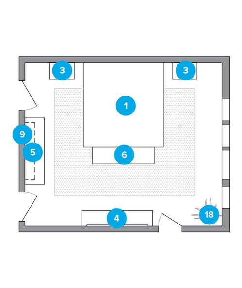 Online Designer Bedroom Floorplan