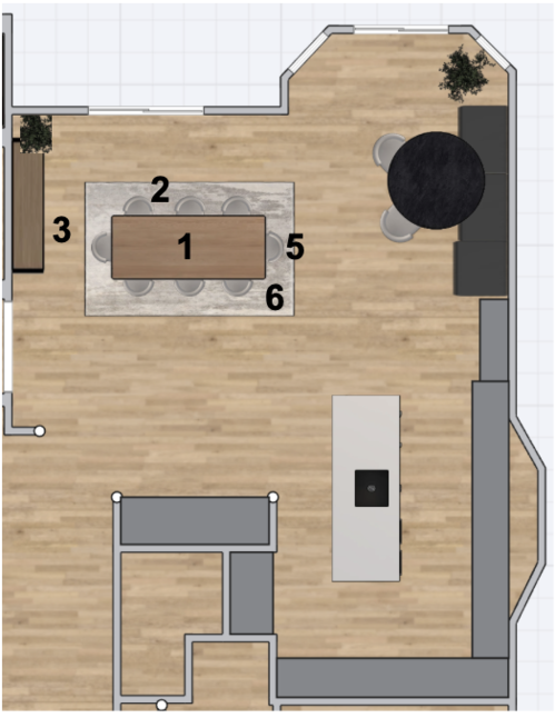Online Designer Dining Room Floorplan