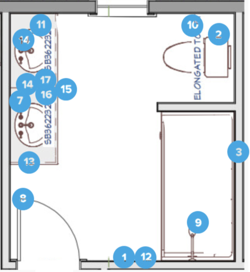 Online Designer Bathroom Floorplan