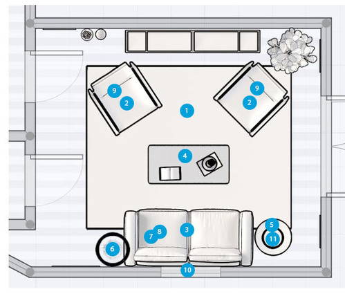 Plano de hogar/oficina pequeña del diseñador en línea