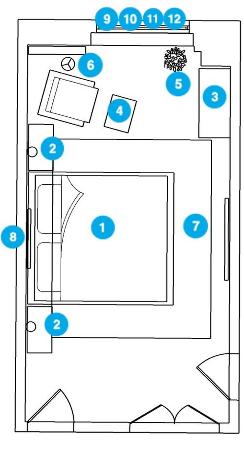 Online Designer Bedroom Floorplan