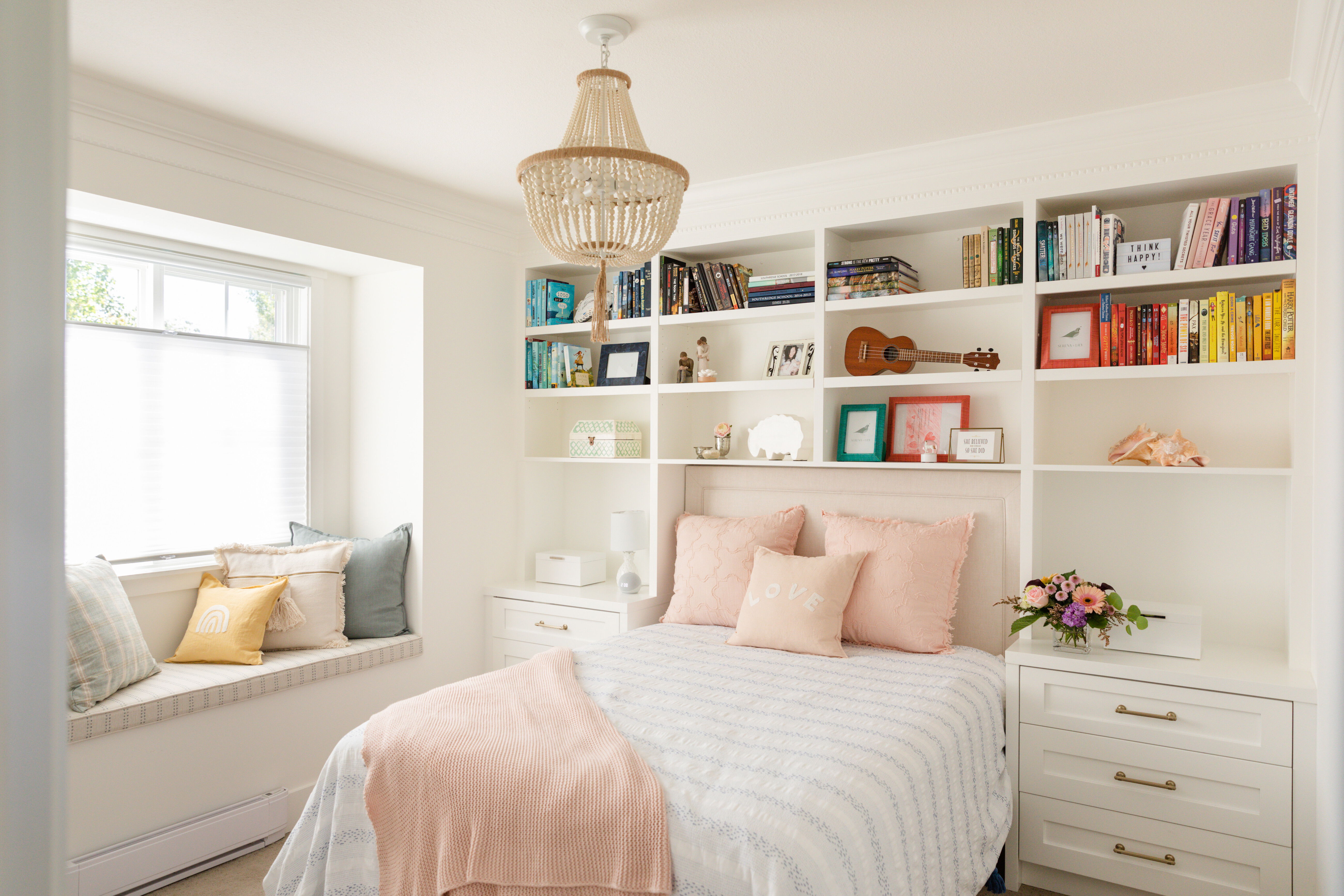 Diseño de Dormitorio Transicional para Chicas Boho