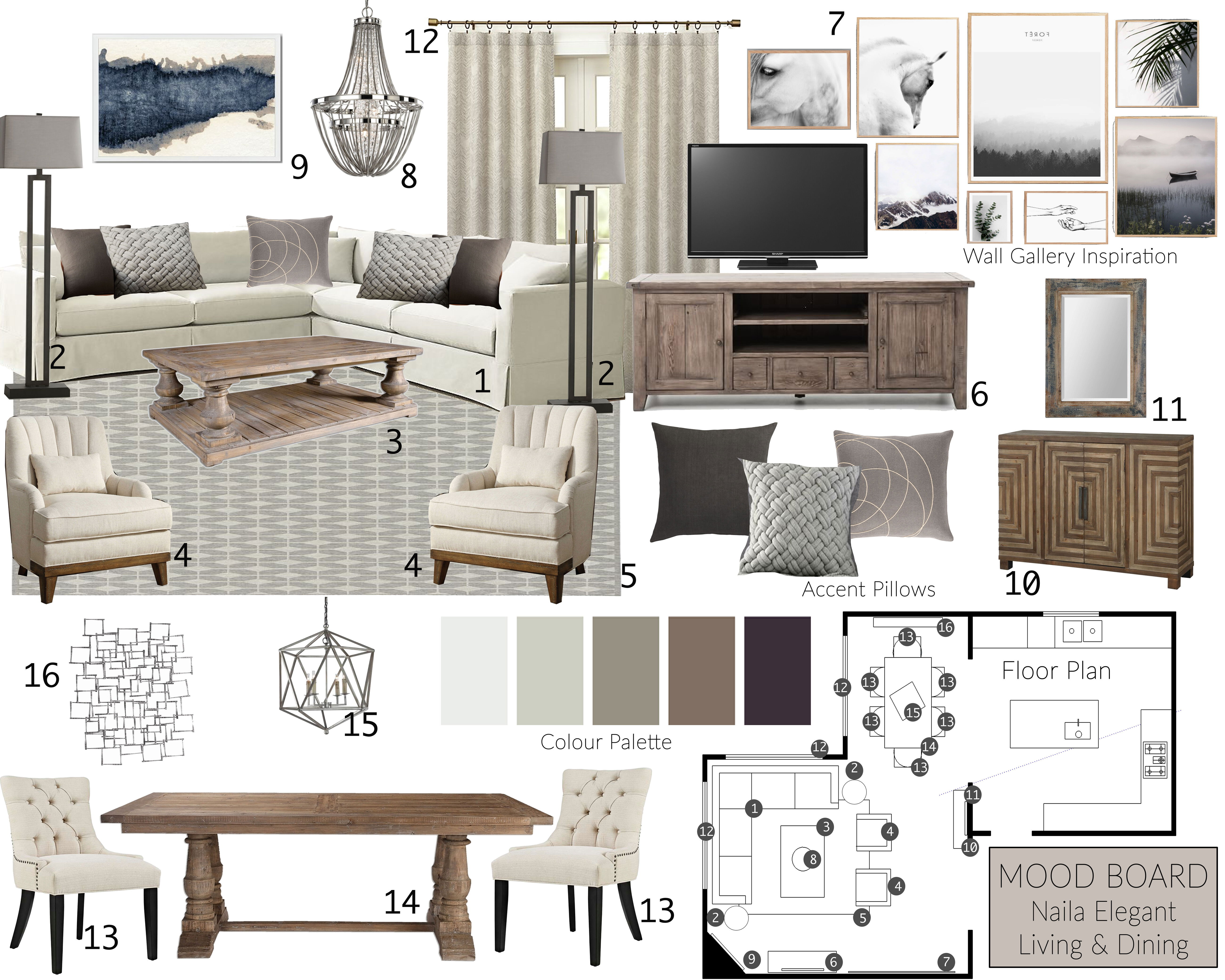 Cream Tones and Rustic Dining Transformation Tamna E. Moodboard 2 thumb