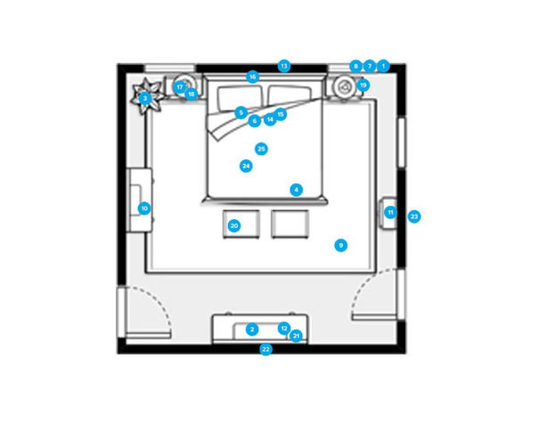 Online Designer Bedroom Floorplan