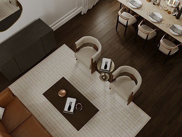 Online Designer Combined Living/Dining 3D Model 4