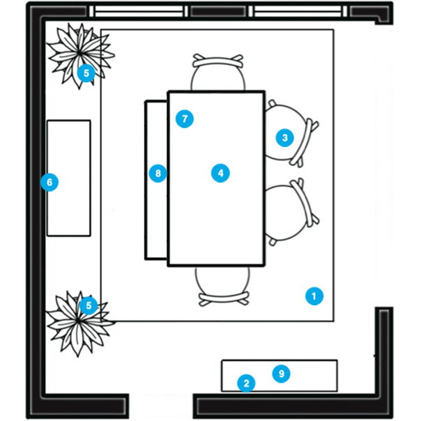 Online Designer Dining Room Floorplan