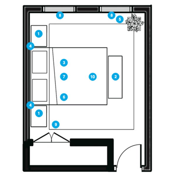 Online Designer Bedroom Floorplan