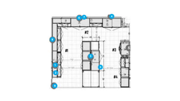 Online Designer Kitchen Floorplan