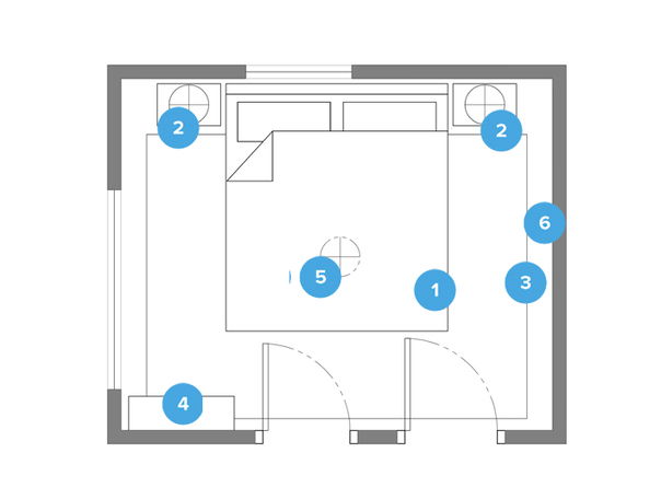 Online Designer Bedroom Floorplan