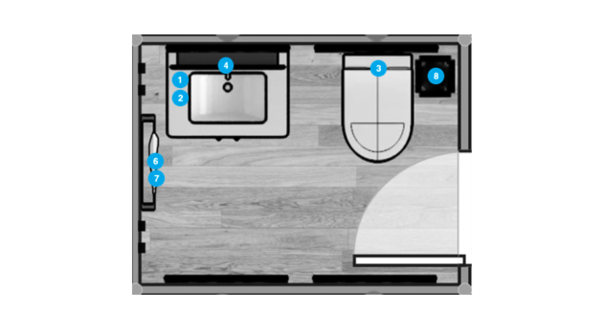 Online Designer Bathroom Floorplan