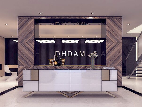 Professional Commercial Office Reception Area Interior Design