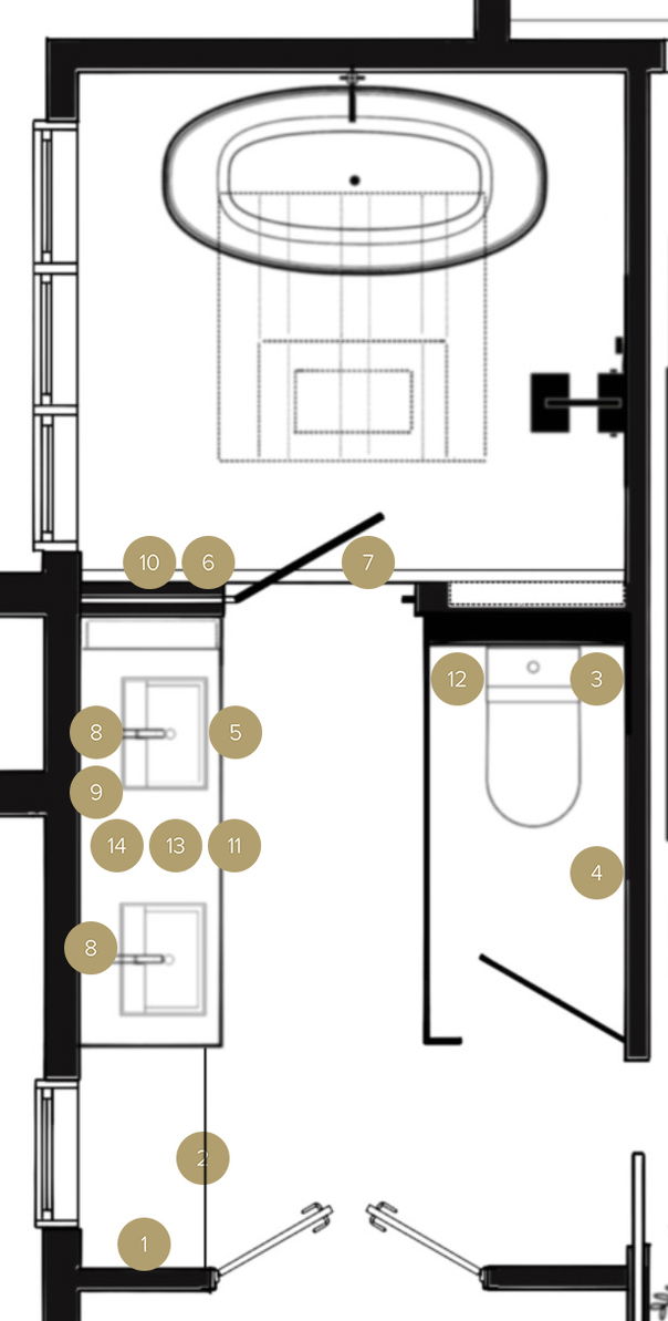 Online Designer Bathroom Floorplan