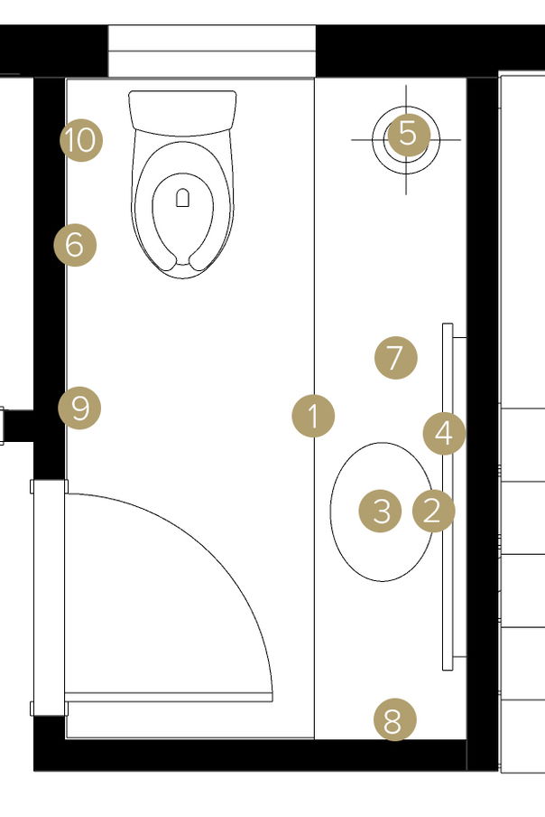 Online Designer Bathroom Floorplan