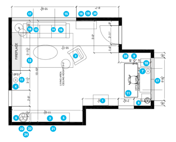 Online Designer Living Room Floorplan