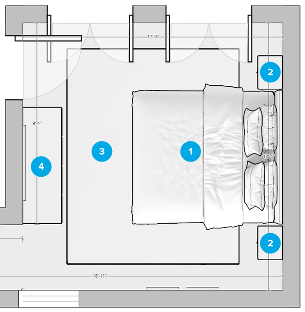 Online Designer Bedroom Floorplan