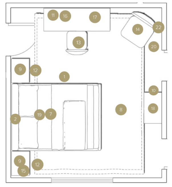 Online Designer Bedroom Floorplan