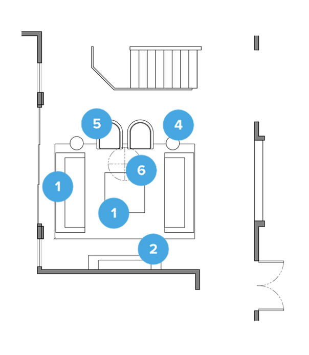 Online Designer Living Room Floorplan