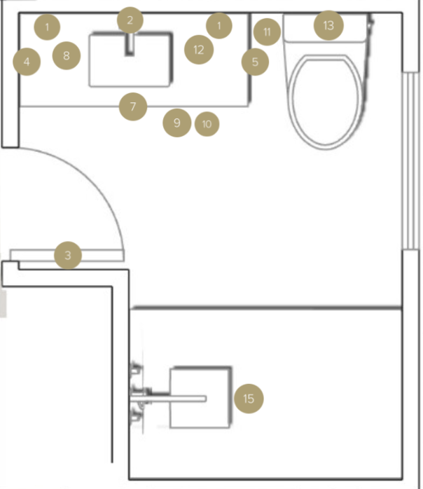 Online Designer Bathroom Floorplan