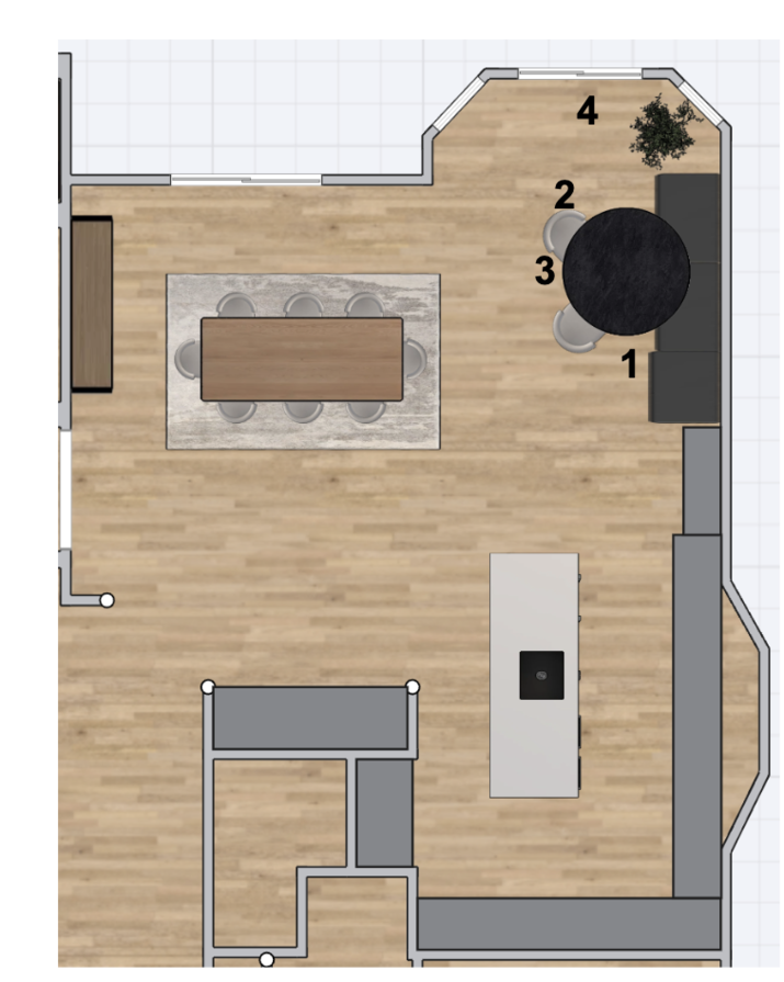 Online Designer Kitchen Floorplan