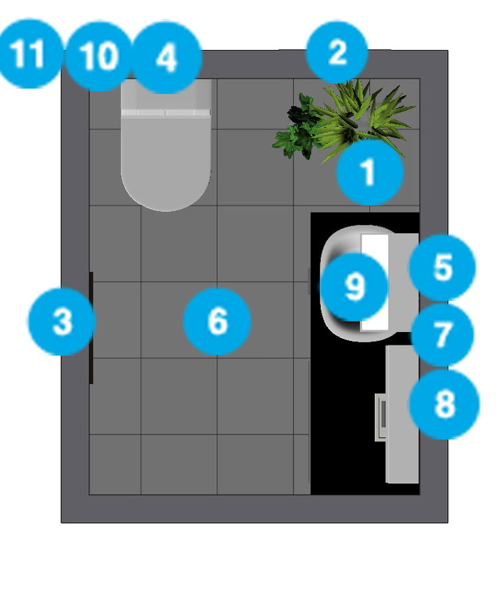 Online Designer Bathroom Floorplan