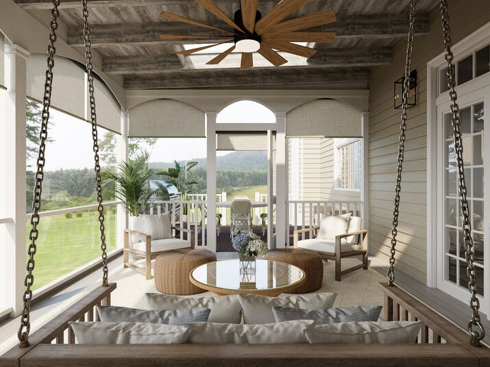 High-End Family Cottage Patio Design