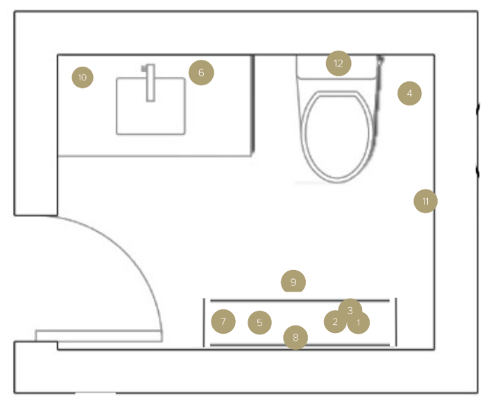 Online Designer Bathroom Floorplan