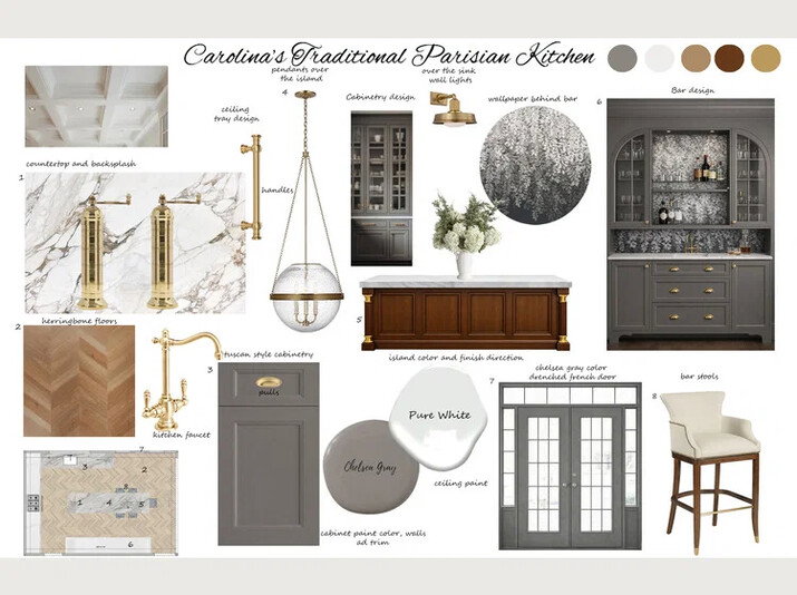 Parisian Traditional Kitchen Renovation Sierra G. Moodboard 2 thumb
