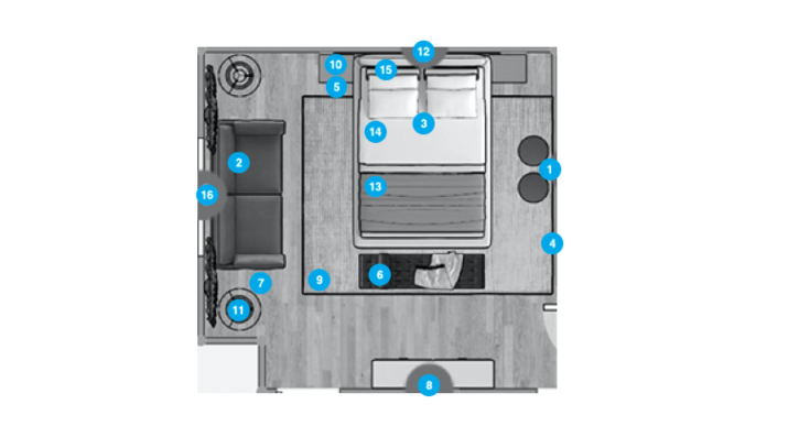 Plano del Dormitorio del Diseñador en Línea