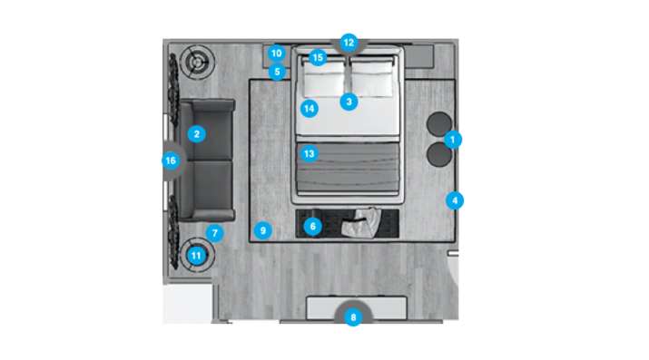 Online Designer Bedroom Floorplan