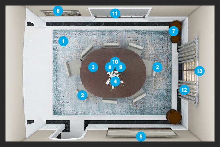 Online Designer Dining Room Floorplan