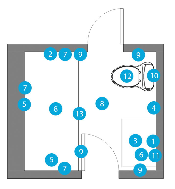 Online Designer Bathroom Floorplan