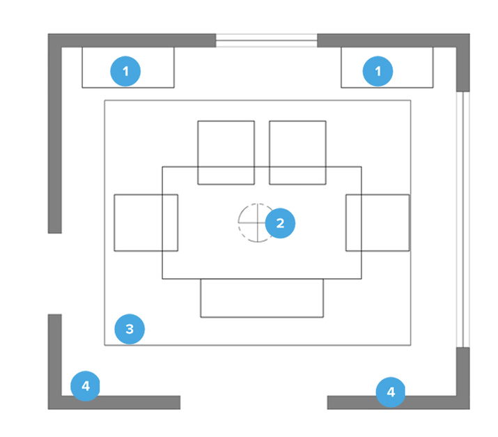 Online Designer Dining Room Floorplan