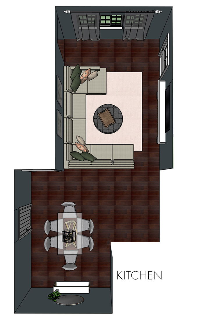 Online Designer Living Room Floorplan