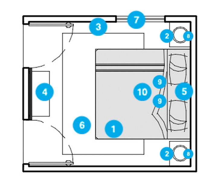 Online Designer Bedroom Floorplan