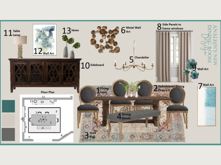 Ideas de Diseño de Interiores para el Comedor por Diseñadores en Línea