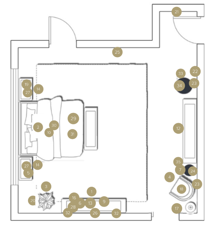 Online Designer Bedroom Floorplan