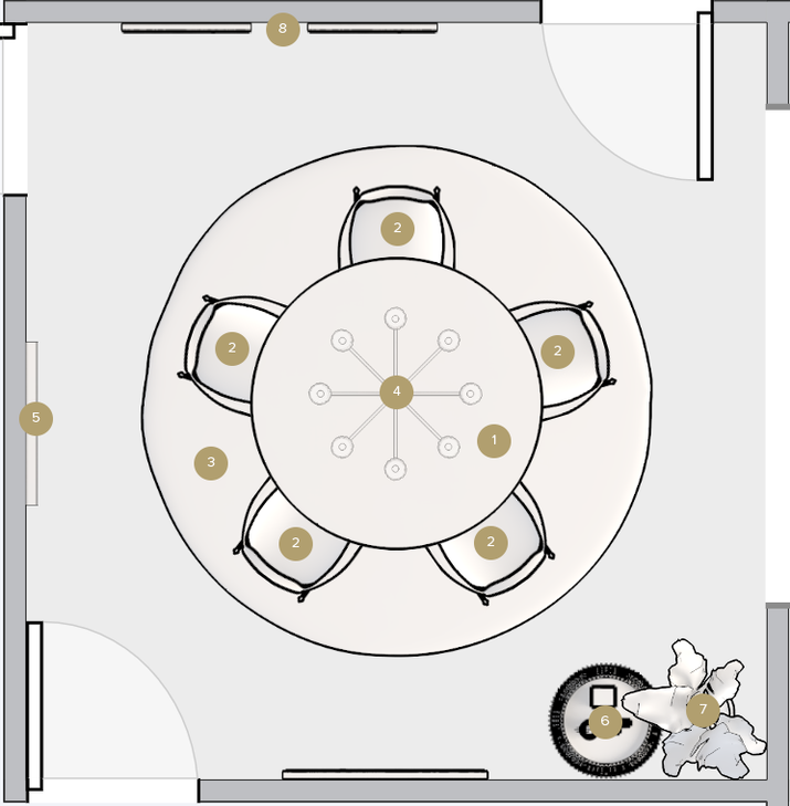 Online Designer Dining Room Floorplan