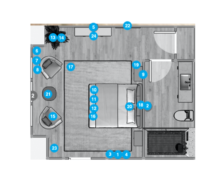 Plano del Dormitorio del Diseñador en Línea
