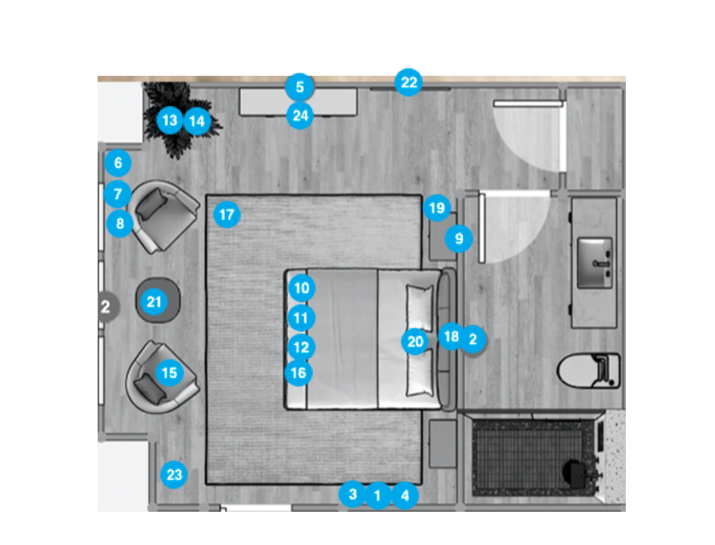 Online Designer Bedroom Floorplan